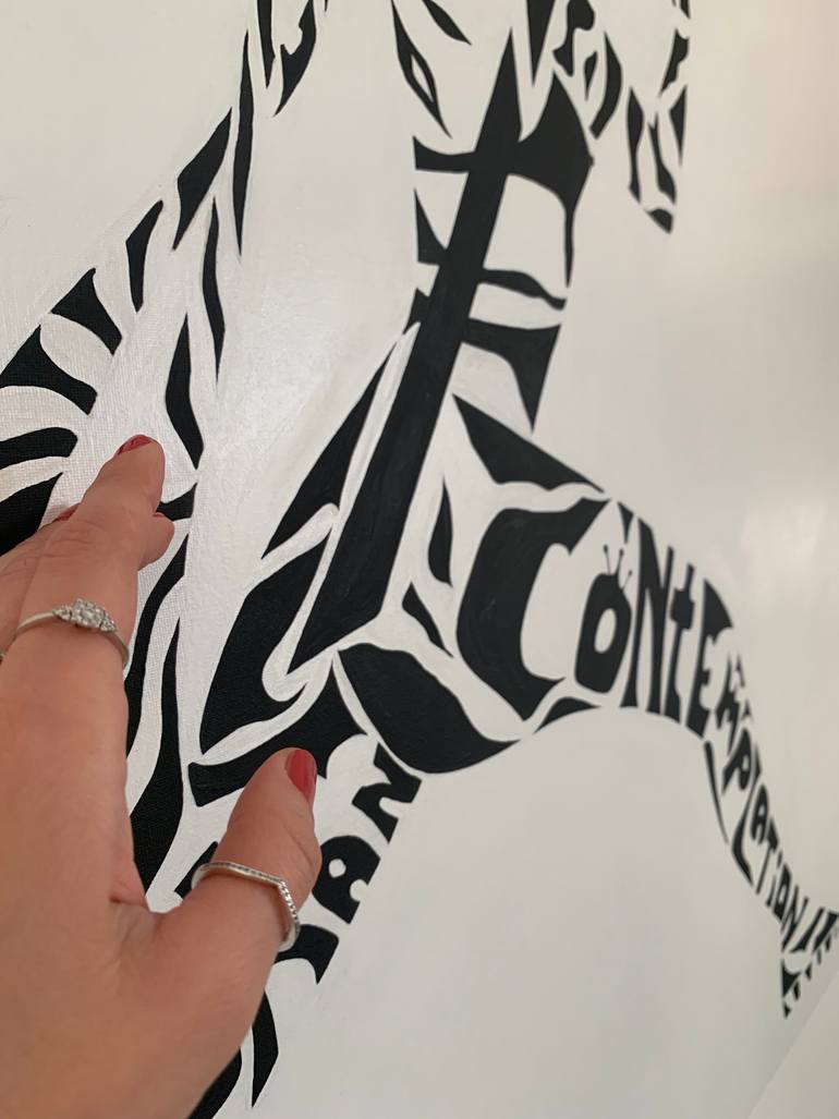 Original Conceptual Calligraphy Painting by Anastasia Nensy Fridman