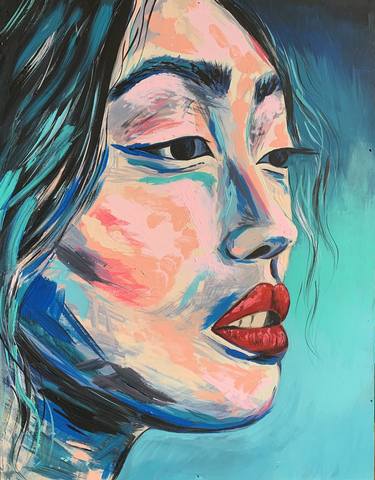 Original Fine Art People Painting by Anastasia Nensy Fridman