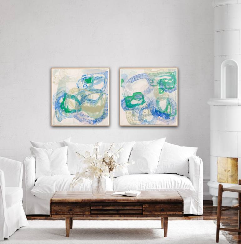 Original Abstract Expressionism Abstract Painting by Elizabeth Bernheisel