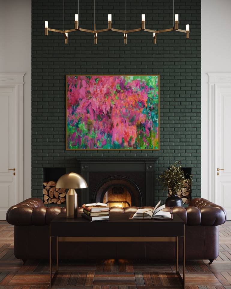 Original Abstract Expressionism Abstract Painting by Elizabeth Bernheisel
