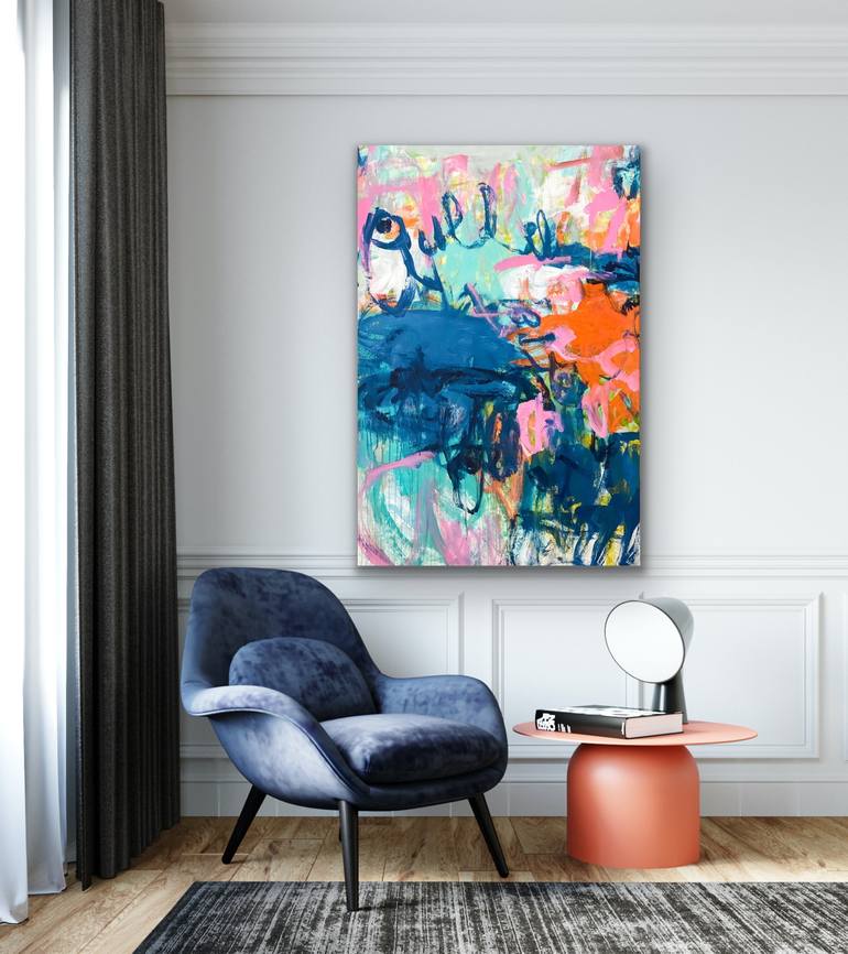 Original Abstract Expressionism Abstract Painting by Elizabeth Bernheisel