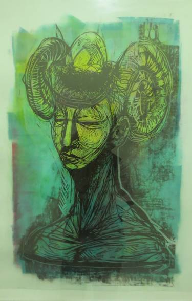 Print of Figurative People Printmaking by Rizal Pramana