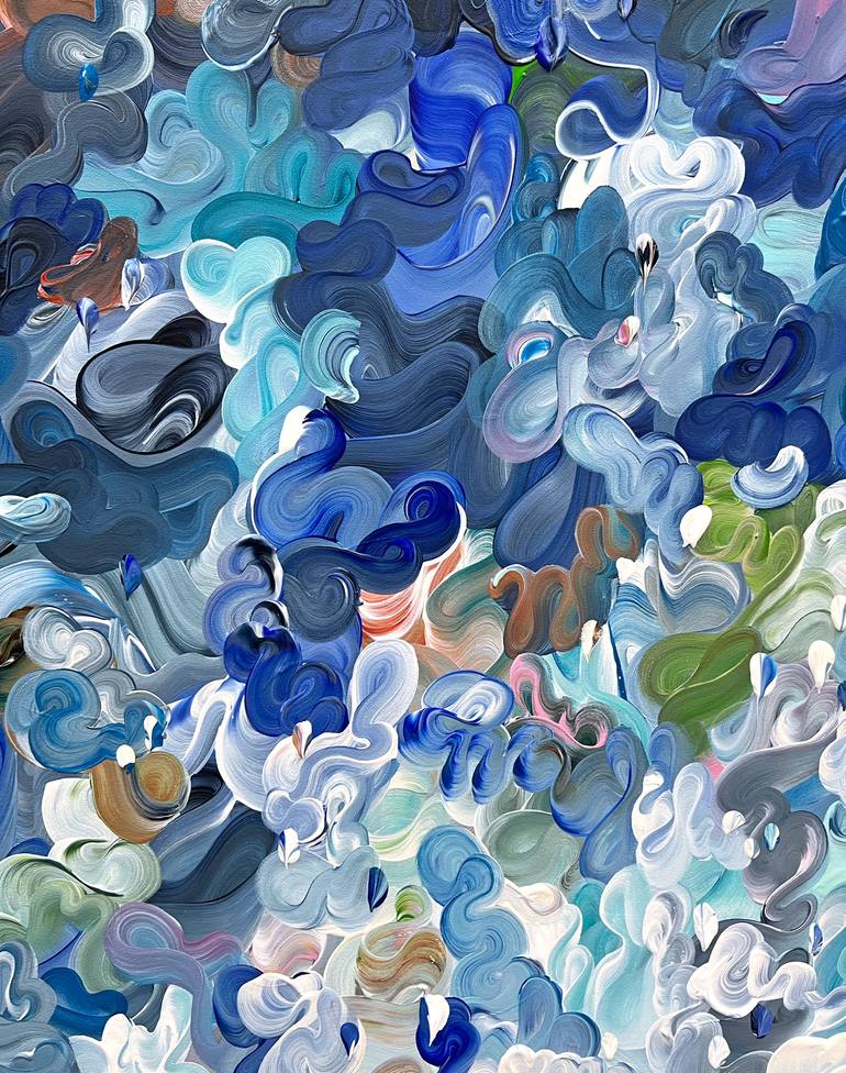 Original Abstract Expressionism Abstract Painting by Tatiana Georgieva