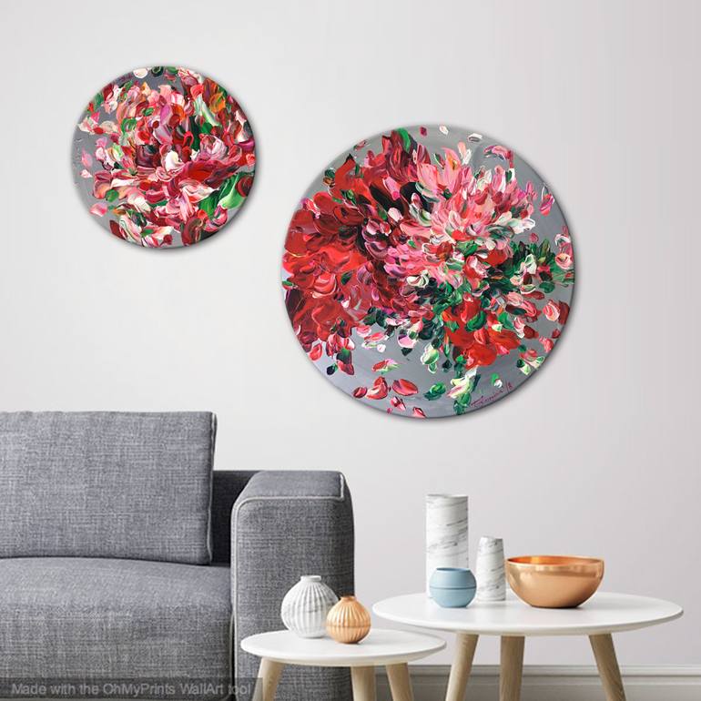 Original Abstract Expressionism Floral Painting by Tatiana Georgieva