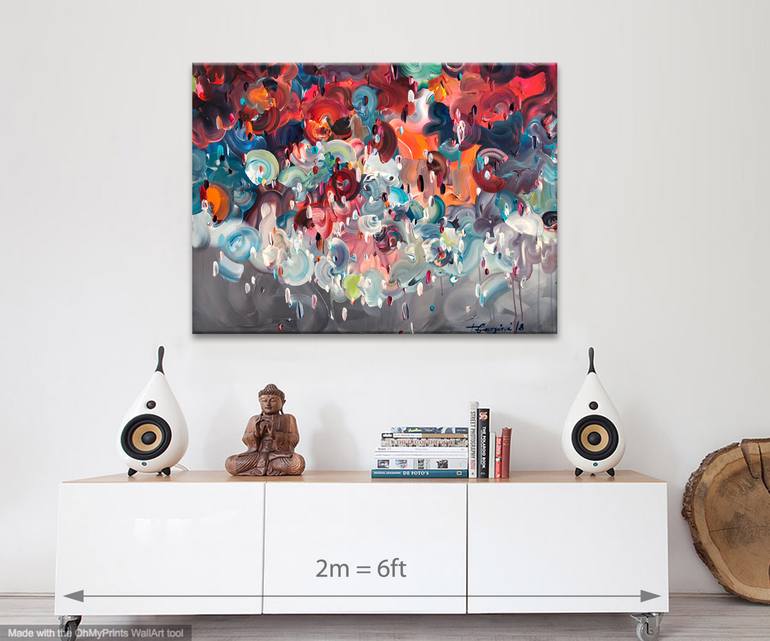 Original Abstract Expressionism Abstract Painting by Tatiana Georgieva