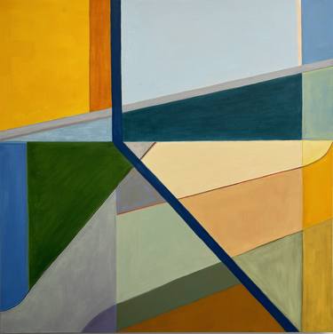 Original Abstract Geometric Painting by Suzanne Pemberton