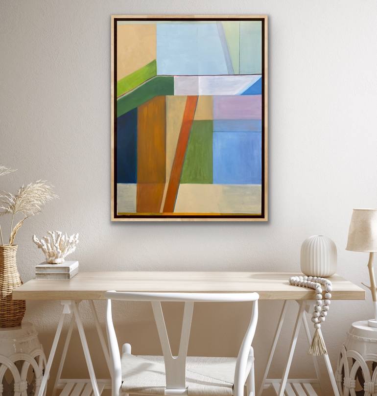 Original Geometric Abstract Painting by Suzanne Pemberton