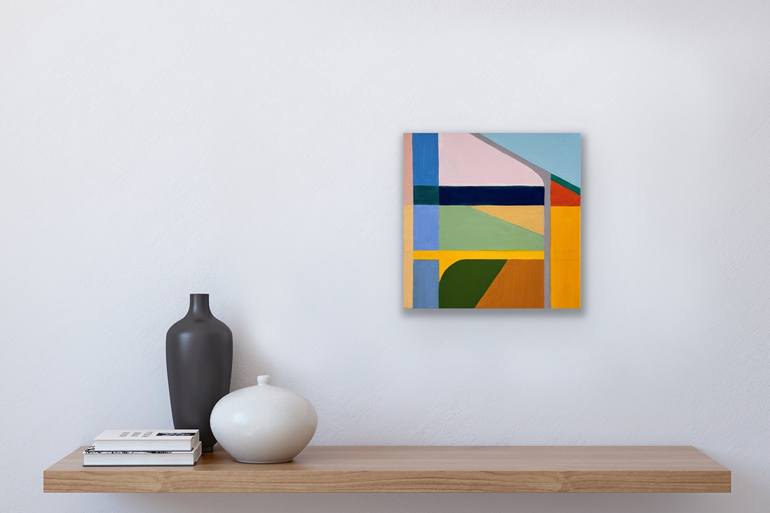 Original Geometric Abstract Painting by Suzanne Pemberton