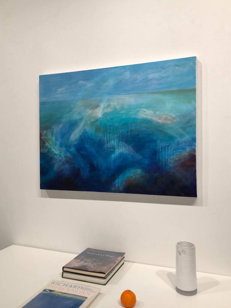 Original Abstract Seascape Painting by Suzanne Pemberton