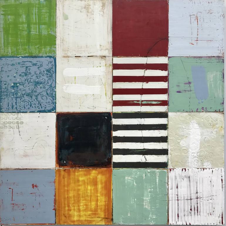 Gridlocked Painting by Amy Weil | Saatchi Art