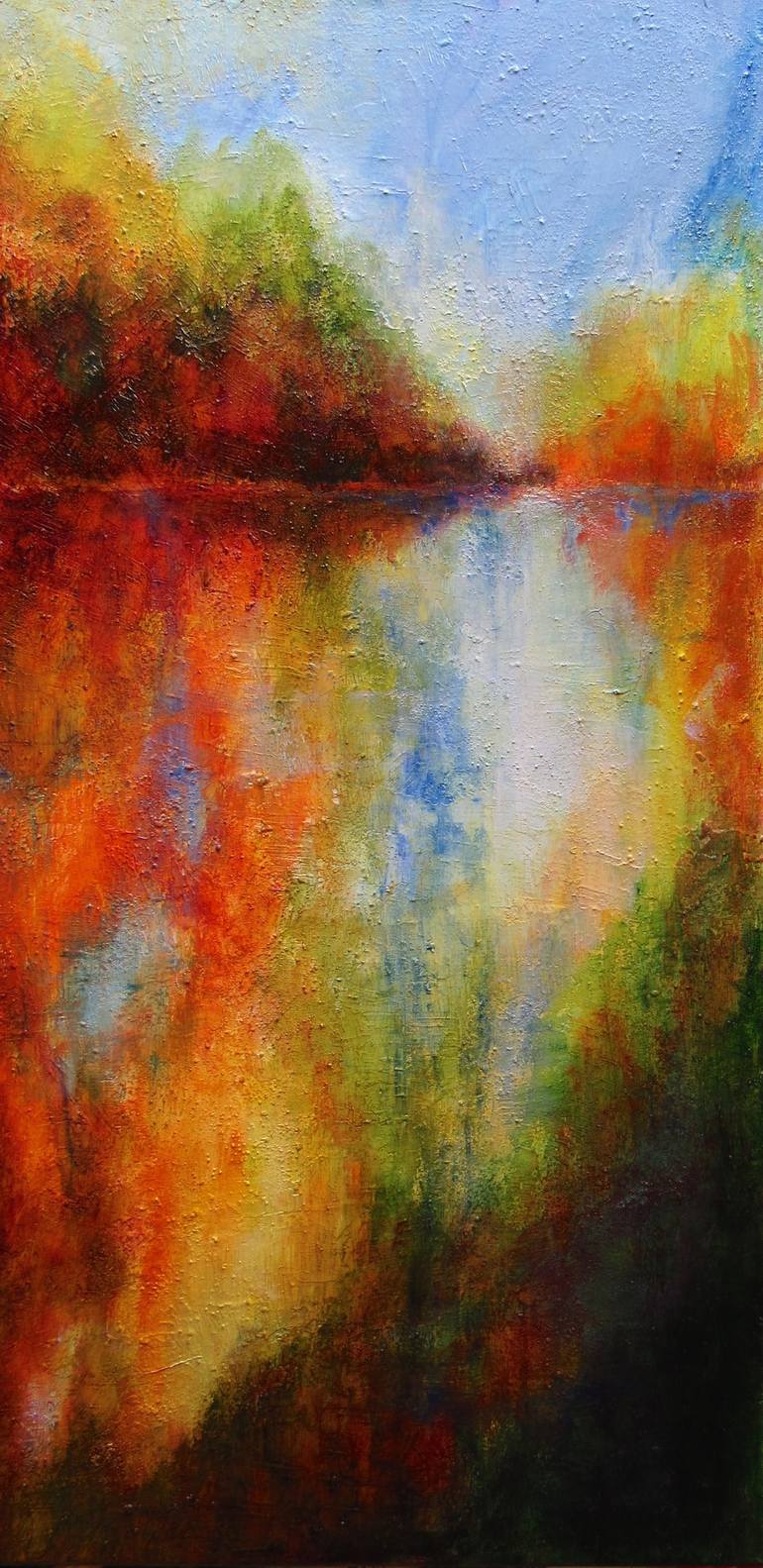 Original Abstract Expressionism Abstract Painting by Rebecca van Wierst