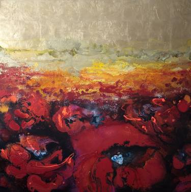 "Poppies Under A Golden Sky" thumb