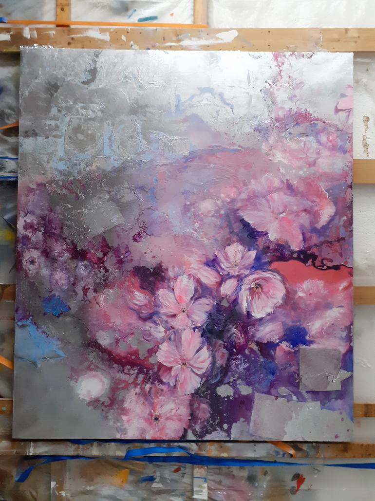 Original Art Deco Floral Painting by Arno Bruse