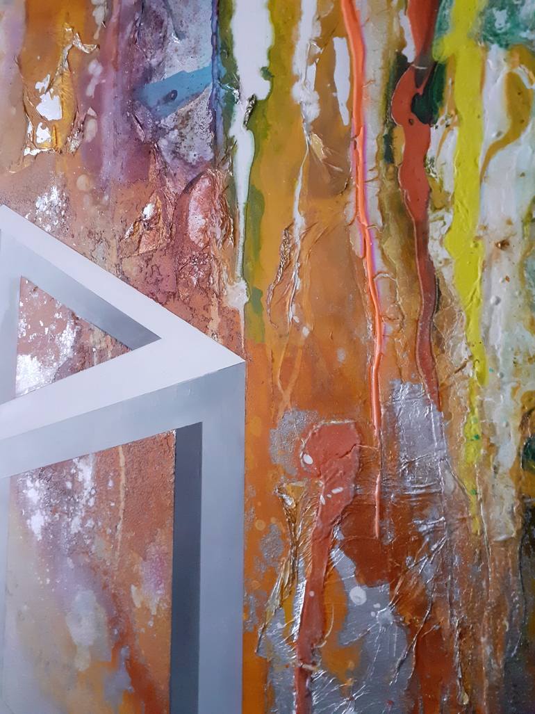 Original Black & White Geometric Painting by Arno Bruse