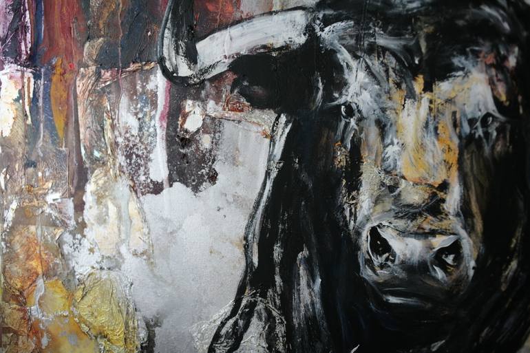 Original Black & White Animal Painting by Arno Bruse