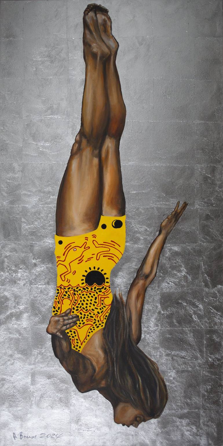 Original Figurative Beach Paintings by Arno Bruse