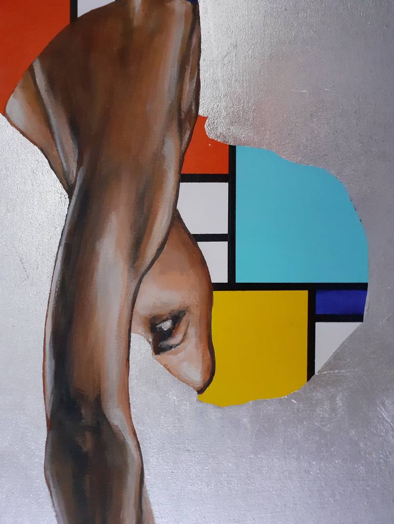 Original Bauhaus Beach Painting by Arno Bruse