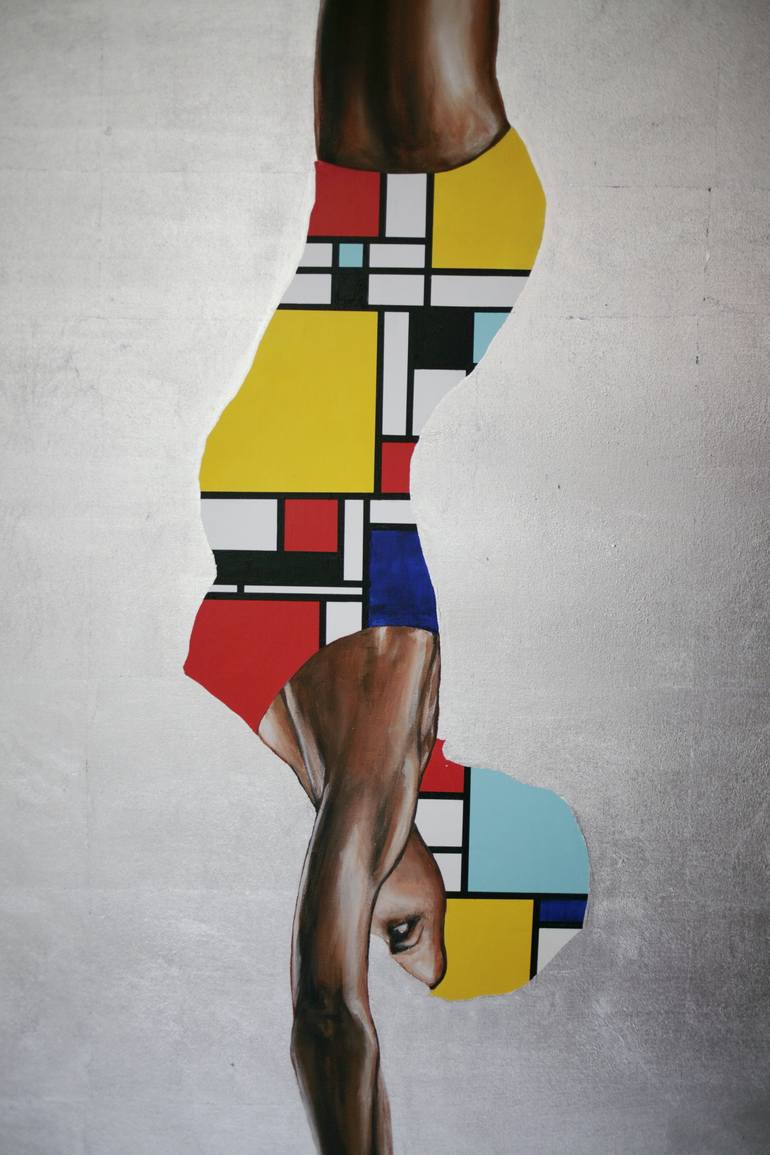 Original Bauhaus Beach Painting by Arno Bruse