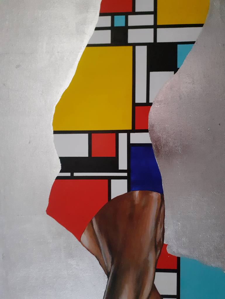 Original Bauhaus Beach Painting by Arno Bruse