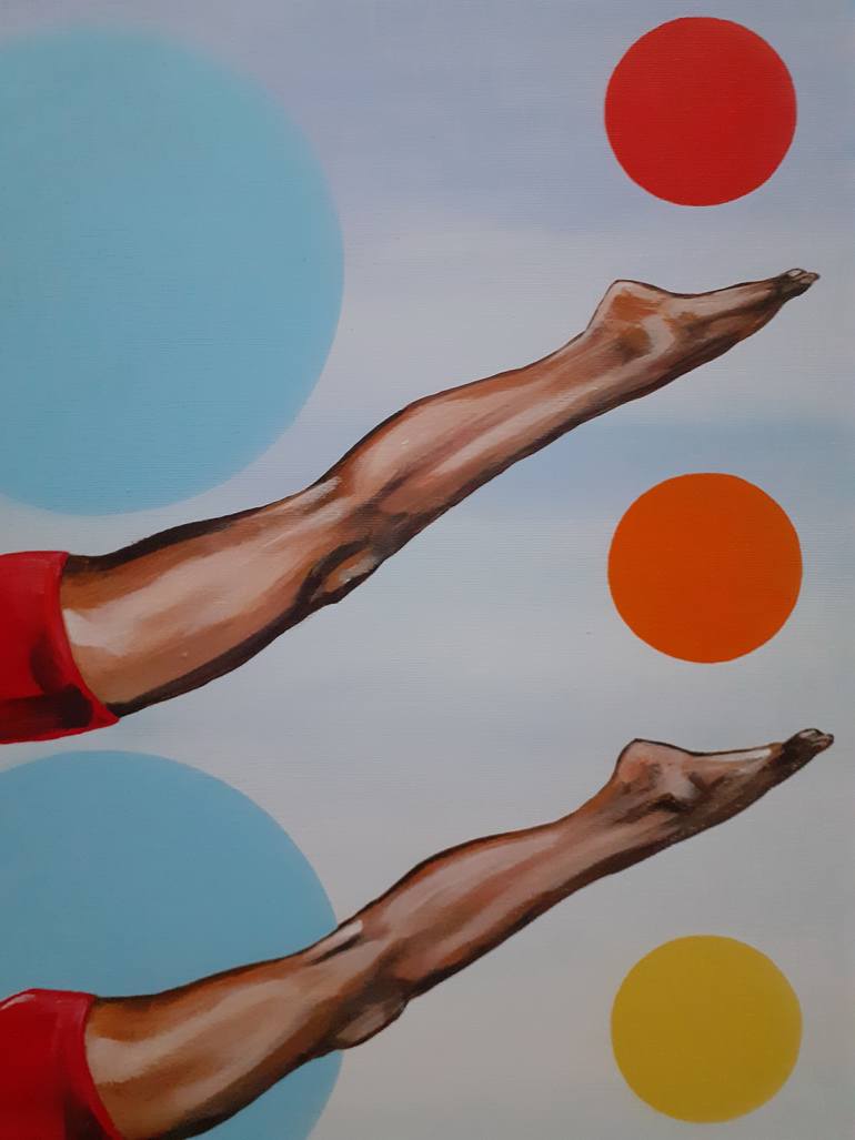 Original Figurative Beach Painting by Arno Bruse