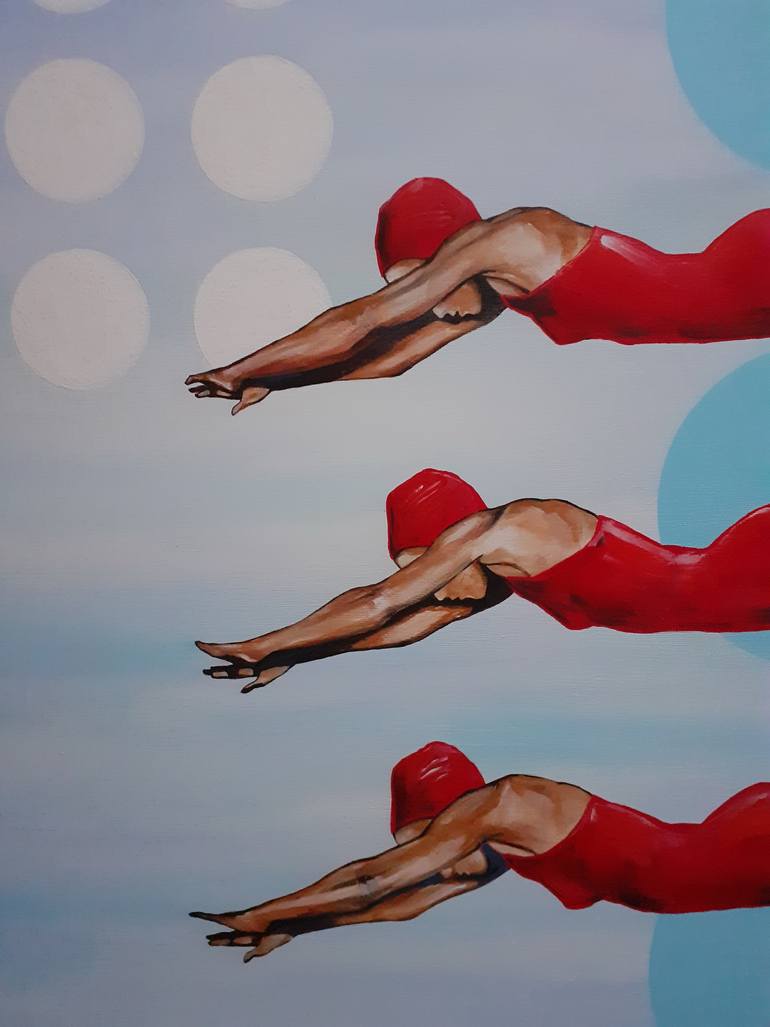 Original Figurative Beach Painting by Arno Bruse