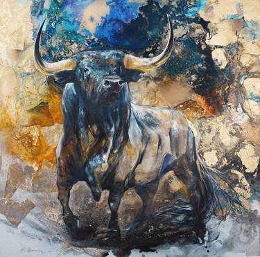 Original Art Deco Animal Painting by Arno Bruse