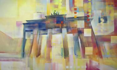 Original Cubism Architecture Painting by Arno Bruse