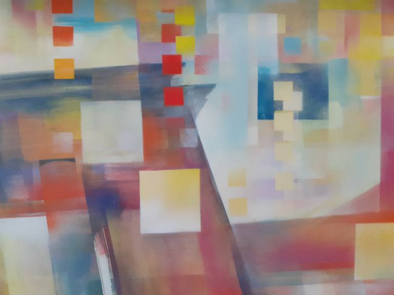 Original Cubism Architecture Painting by Arno Bruse
