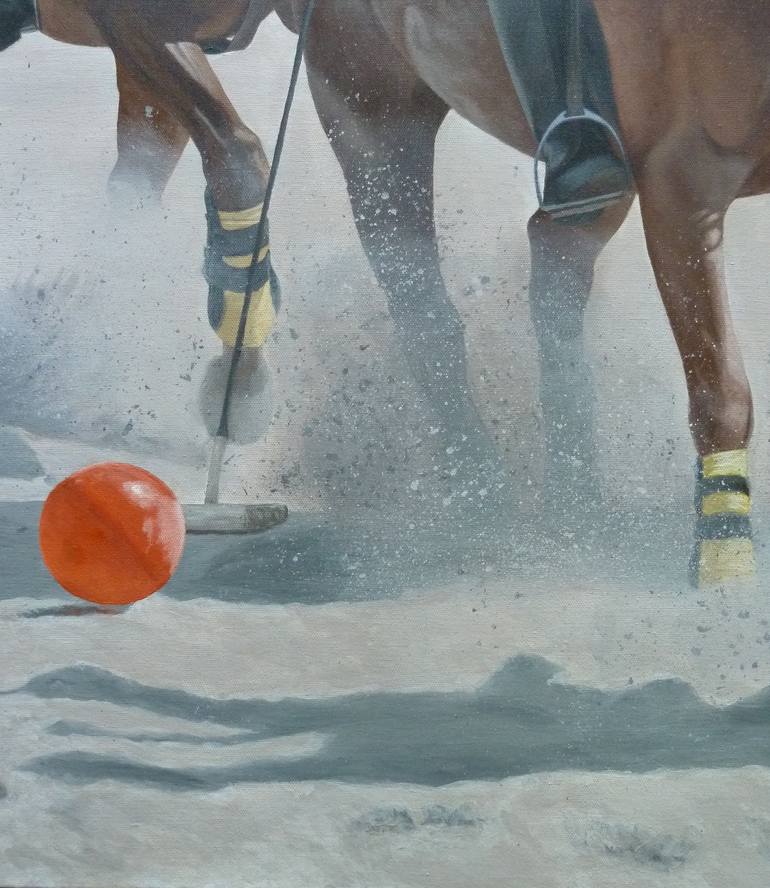 Original Realism Sport Painting by Sally Lancaster