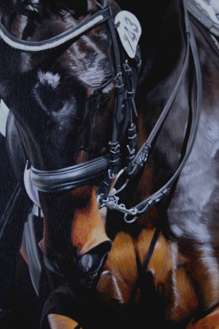 Original Fine Art Horse Painting by Sally Lancaster