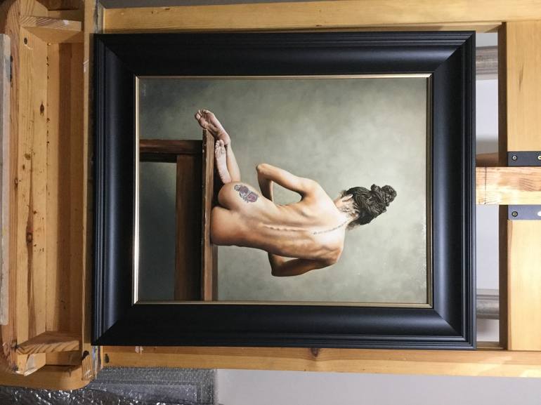 Original Figurative Nude Painting by Sally Lancaster