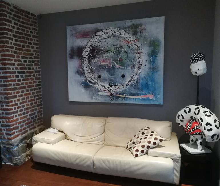 Original Abstract Expressionism People Painting by Vanhove Stephane