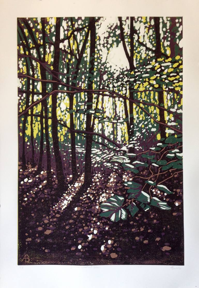 Original Impressionism Landscape Printmaking by Alexandra Buckle