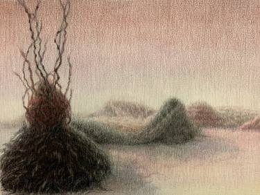 Original Surrealism Landscape Drawings by Gladys Poorte