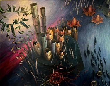 Original Surrealism Seascape Painting by Gladys Poorte