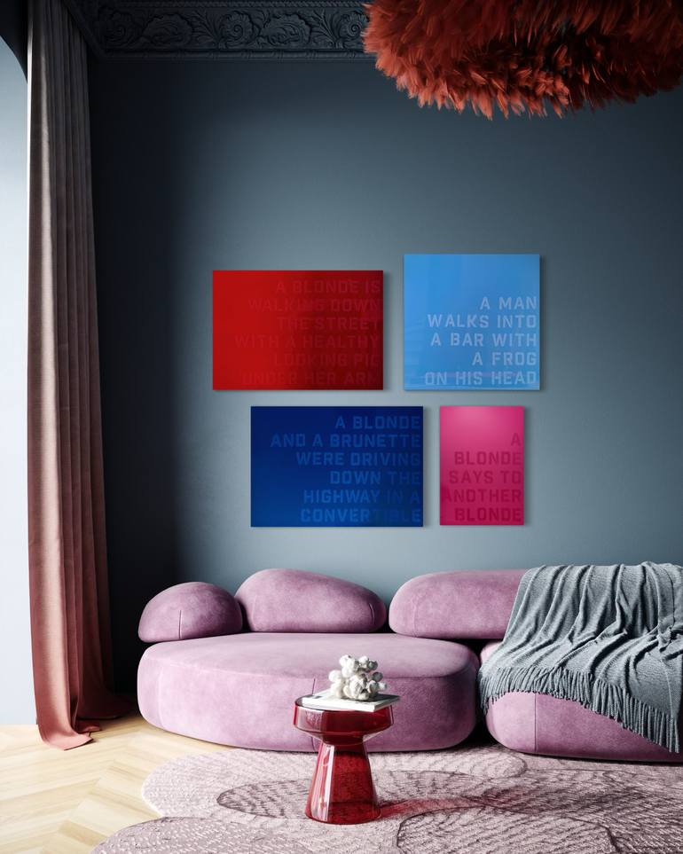 Original Abstract Typography Painting by Oh Honey