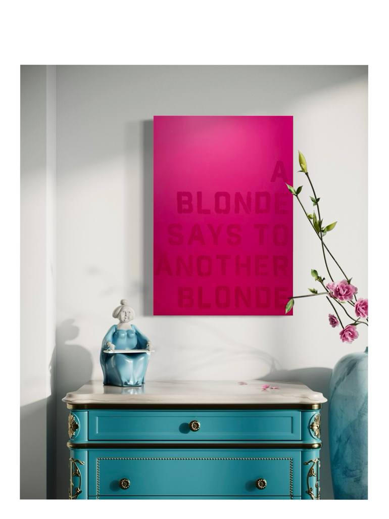 Original Abstract Typography Painting by Oh Honey