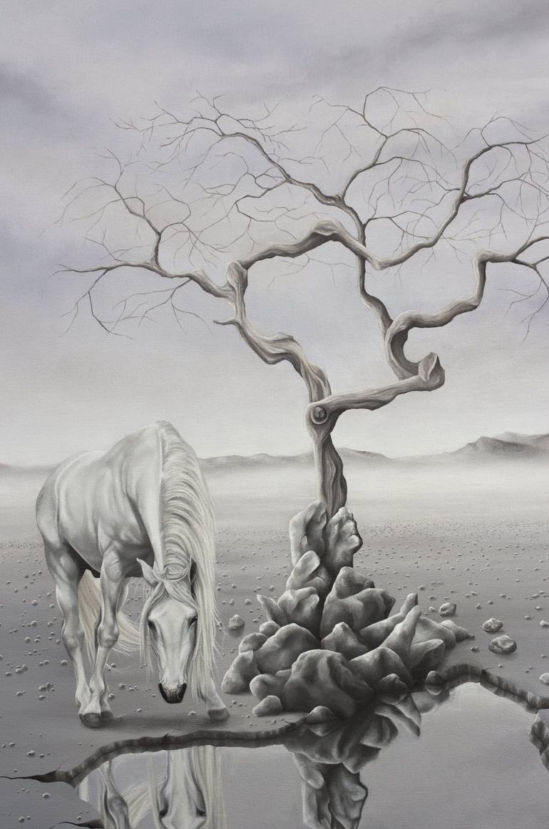 Original Surrealism Landscape Painting by Ankia Joubert