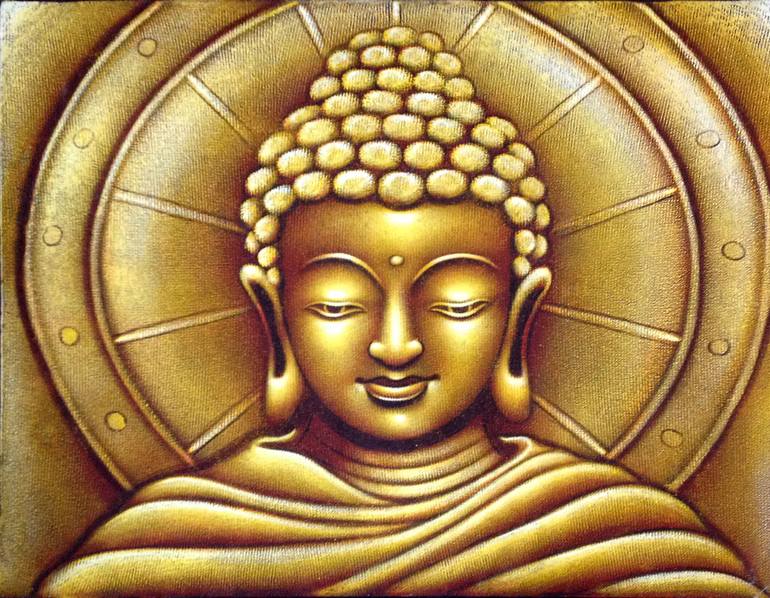 buddha painting gold