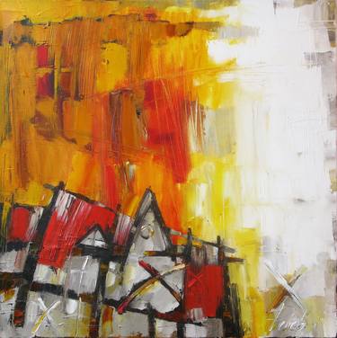 Original Abstract Architecture Paintings by Oleksandr Ros