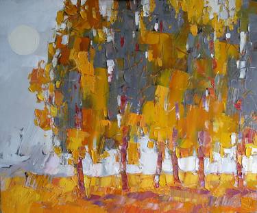 Original Expressionism Tree Paintings by Oleksandr Ros