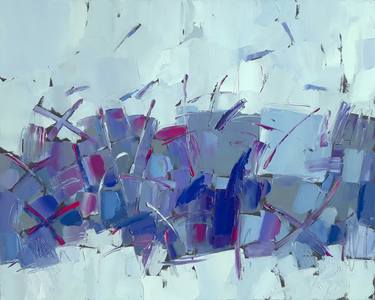 Original Abstract Landscape Paintings by Oleksandr Ros