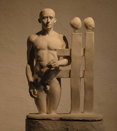 Original Figurative Nude Sculpture by Bertrand Catteuw