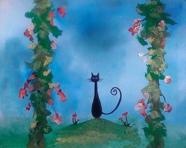 Print of Cats Paintings by krista may