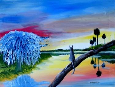 Print of Impressionism Cats Paintings by Krista May