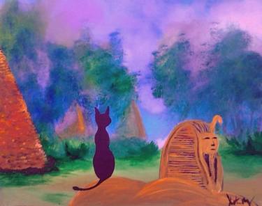 Print of Fine Art Cats Paintings by krista may