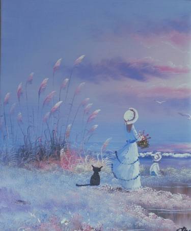 Print of Fine Art Cats Paintings by krista may