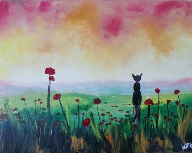 Print of Conceptual Cats Paintings by krista may