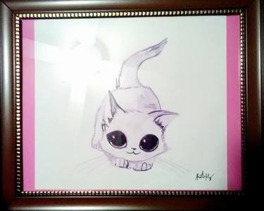 Print of Cats Drawings by krista may