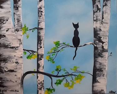 Print of Impressionism Cats Paintings by krista may